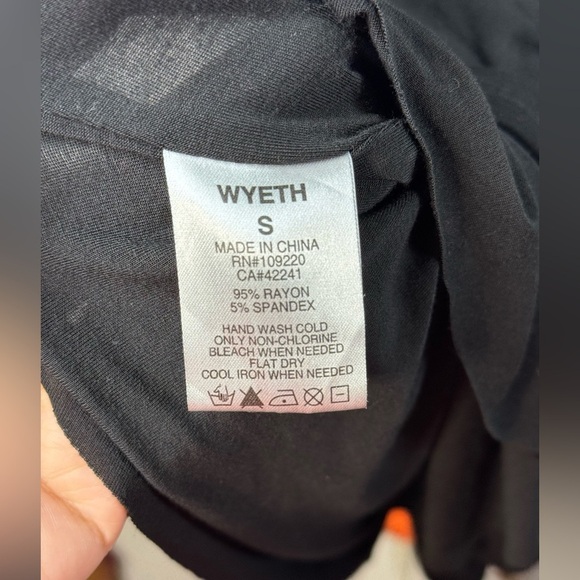 WOMENS‎ WYETH 95 % Rayón BLACK  LINED 3/4 SLEEVE   DRESS SIZE SMALL - Picture 12 of 13